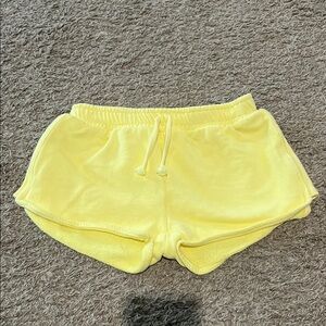 Zara 100% Cotton Yellow Shorts